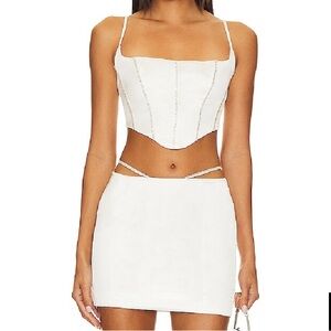 Superdown Ruth Skirt Set in White